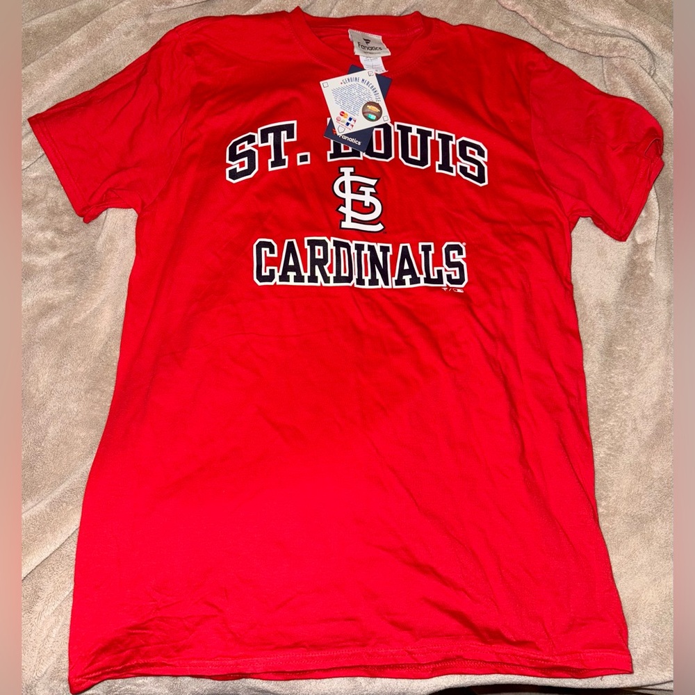 NWT ST. Louis Cardinals Red Fanatics Tee Shirt Size L MLB